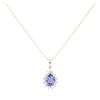 Image 2 : 14KT White Gold 1.96 ctw Tanzanite and Diamond Pendant with Chain