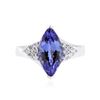 Image 1 : 14KT White Gold 3.09 ctw Tanzanite and Diamond Ring