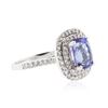 Image 2 : 14KT White Gold 2.57 ctw Tanzanite and Diamond Ring