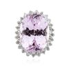 Image 1 : 14KT White Gold 40.04 ctw GIA Certified Kunzite and Diamond Ring