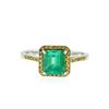 Image 1 : 14KT White Gold 1.48 ctw Emerald and Diamond Ring