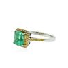 Image 2 : 14KT White Gold 1.48 ctw Emerald and Diamond Ring