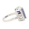 Image 3 : 14KT White Gold 5.95 ctw Tanzanite and Diamond Ring