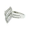 Image 2 : 18KT White Gold 0.58 ctw Diamond Ring