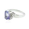 Image 2 : 14KT White Gold 2.08 ctw Tanzanite and Diamond Ring