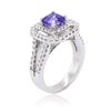 Image 3 : 14KT White Gold 1.00 ctw Tanzanite and Diamond Ring