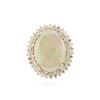 Image 1 : 14KT Yellow Gold 8.95 ctw Opal and Diamond Ring
