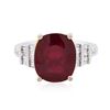 Image 1 : 14KT Two-Tone Gold 6.28 ctw Ruby and Diamond Ring