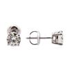 Image 2 : 14KT White Gold 1.22 ctw Diamond Solitaire Earrings