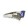 Image 3 : 18KT White Gold 1.34 ctw Tanzanite and Diamond Ring