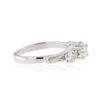 Image 2 : 14KT White Gold 1.00 ctw Diamond Ring