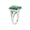 Image 3 : 14KT White Gold 9.35 ctw Emerald and Diamond Ring