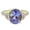 Image 1 : 14KT Yellow Gold 3.90 ctw Tanzanite and Diamond Ring