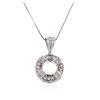 Image 2 : 14KT White Gold 0.25 ctw Diamond Pendant With Chain