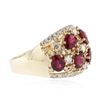 Image 2 : 14KT Yellow Gold 3.36 ctw Ruby and Diamond Ring