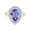 Image 1 : 14KT White Gold 3.22 ctw Tanzanite and Diamond Ring