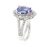 Image 3 : 14KT White Gold 3.22 ctw Tanzanite and Diamond Ring