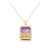 Image 2 : 14KT Yellow Gold 11.21 ctw Ametrine and Diamond Pendant With Chain