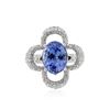 Image 1 : 14KT White Gold 5.81 ctw Tanzanite and Diamond Ring