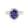 Image 1 : 18KT White Gold 2.36 ctw Tanzanite and Diamond Ring