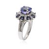 Image 3 : 14KT White Gold 2.49 ctw Tanzanite, Sapphire and Diamond Ring