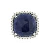 Image 1 : 14KT White Gold 15.64 ctw Sapphire and Diamond Ring