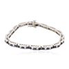 Image 1 : 14KT White Gold 3.46 ctw Sapphire and Diamond Bracelet