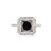 Image 1 : 14KT White Gold 4.10 ctw Black Diamond Ring
