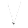 Image 2 : 18KT White Gold Pearl and Diamond Pendant With Chain