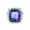 Image 1 : 14KT White Gold 5.92 ctw Tanzanite and Diamond Ring