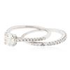 Image 3 : 14-18KT White Gold 1.08 ctw Diamond Wedding Ring Set