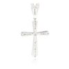 Image 1 : 14KT White Gold 0.34 ctw Diamond Cross Pendant