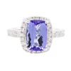 Image 1 : 14KT White Gold 2.82 ctw Tanzanite and Diamond Ring