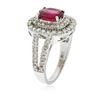 Image 3 : 14KT White Gold 1.73 ctw Tourmaline and Diamond Ring