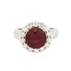 Image 1 : 14KT White Gold 4.85 ctw Ruby and Diamond Ring