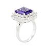 Image 3 : 14KT White Gold 3.89 ctw Tanzanite and Diamond Ring