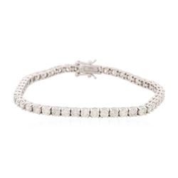 14KT White Gold 5.52 ctw Diamond Tennis Bracelet