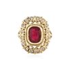 Image 1 : 14KT Yellow Gold 3.57 ctw Ruby and Diamond Ring