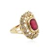 Image 2 : 14KT Yellow Gold 3.57 ctw Ruby and Diamond Ring