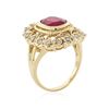 Image 3 : 14KT Yellow Gold 3.57 ctw Ruby and Diamond Ring