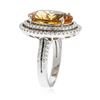 Image 3 : 14KT White Gold 8.37 ctw Citrine and Diamond Ring