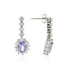 Image 2 : 14KT White Gold 0.92 ctw Tanzanite and Diamond Earrings