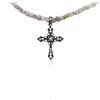 Image 2 : 14KT White Gold 51.89 ctw Rough Diamond Necklace With Charm