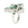 Image 3 : 14KT White Gold 5.00 ctw Emerald and Diamond Ring