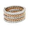 Image 2 : 14KT Two-Tone Gold 0.70 ctw Diamond Rings