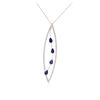 Image 2 : 14KT White Gold 1.92 ctw Sapphire and Diamond Pendant With Chain