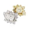 Image 1 : 18KT Two-Tone Gold 3.55 ctw Diamond Ring