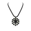 Image 2 : 14KT White Gold 75.63 ctw Sapphire and Diamond Necklace