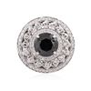 Image 1 : 14KT White Gold 6.81 ctw Black Diamond Ring