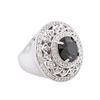 Image 2 : 14KT White Gold 6.81 ctw Black Diamond Ring
